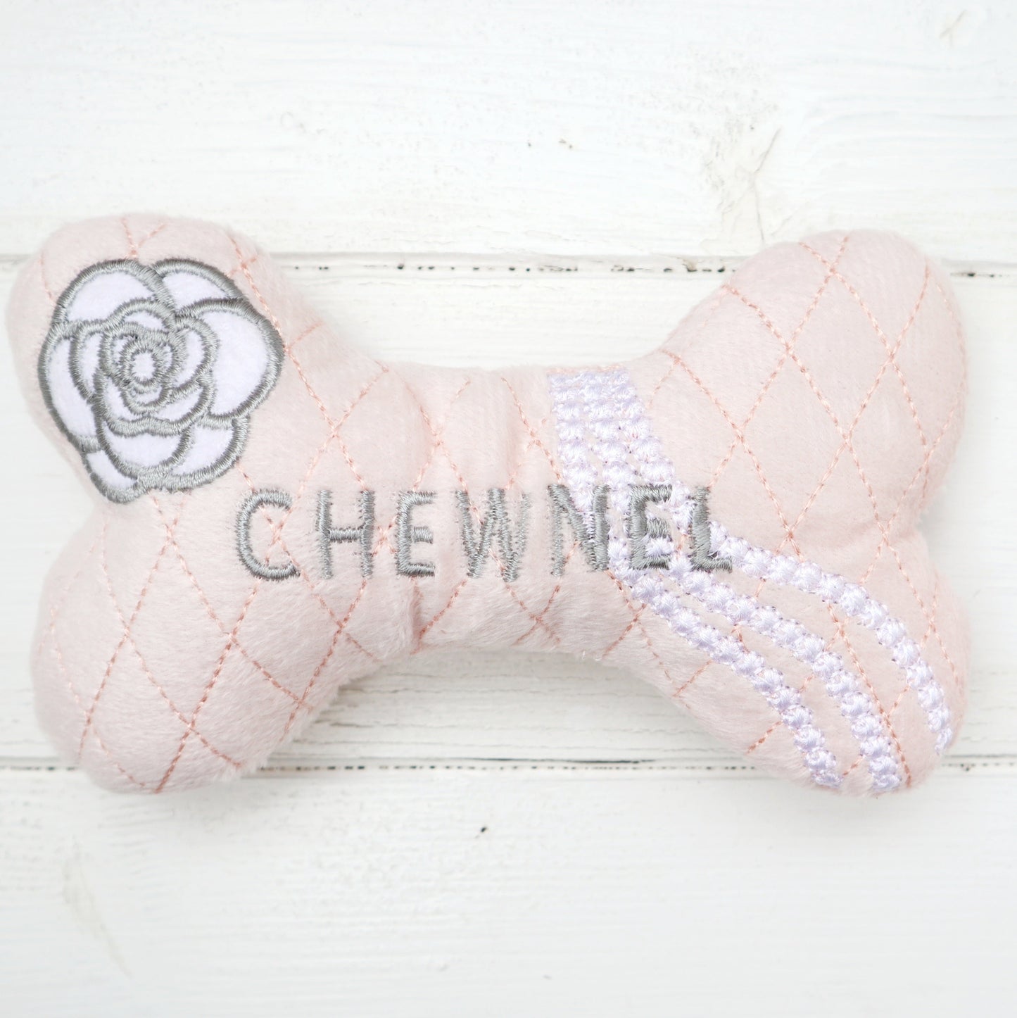 'Designer' Dog Plush Bone Toy Chewnel
