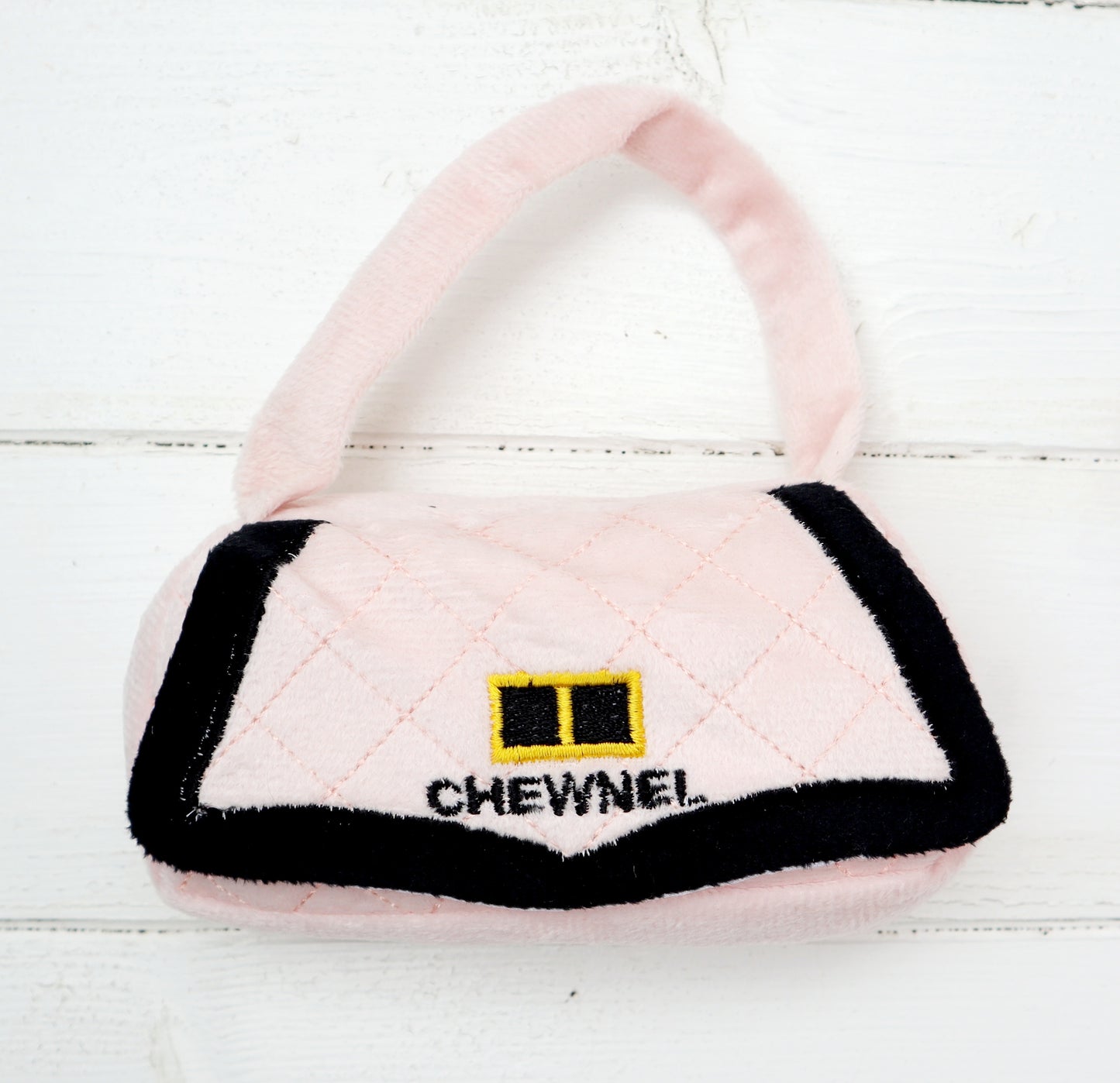 'Designer' Dog Plush Bag Toy Chewnel