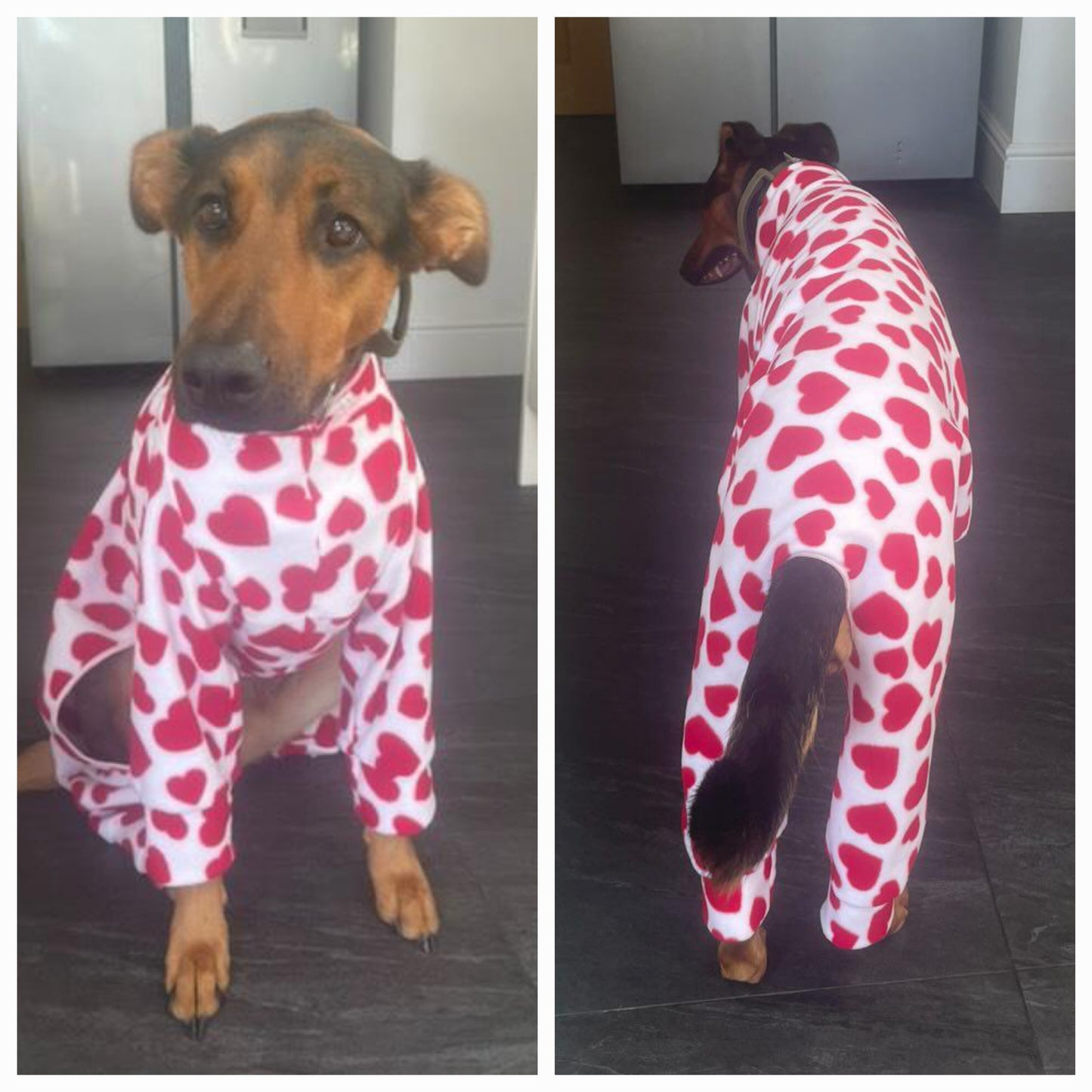Waterproof Fleece Suit in Heart Print Design Also Available as a Jumper Tankie or Coat