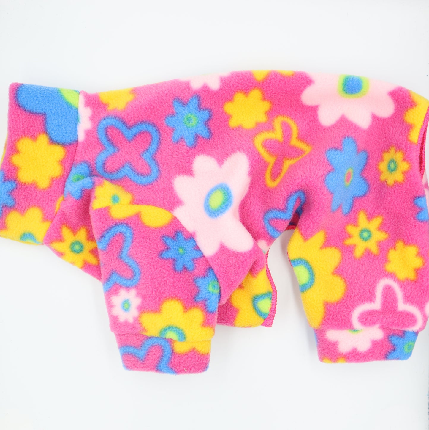 Bright Pink Flower Waterproof Fleece Suit Also Available as a Jumper Tankie or Coat