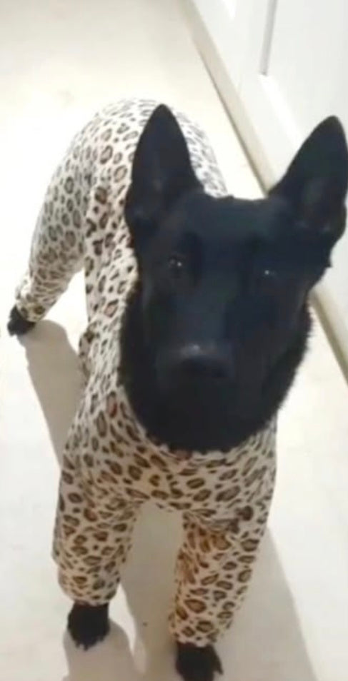 Waterproof Fleece Suit in Leopard Print Design Also Available as a Jumper Tankie or Coat