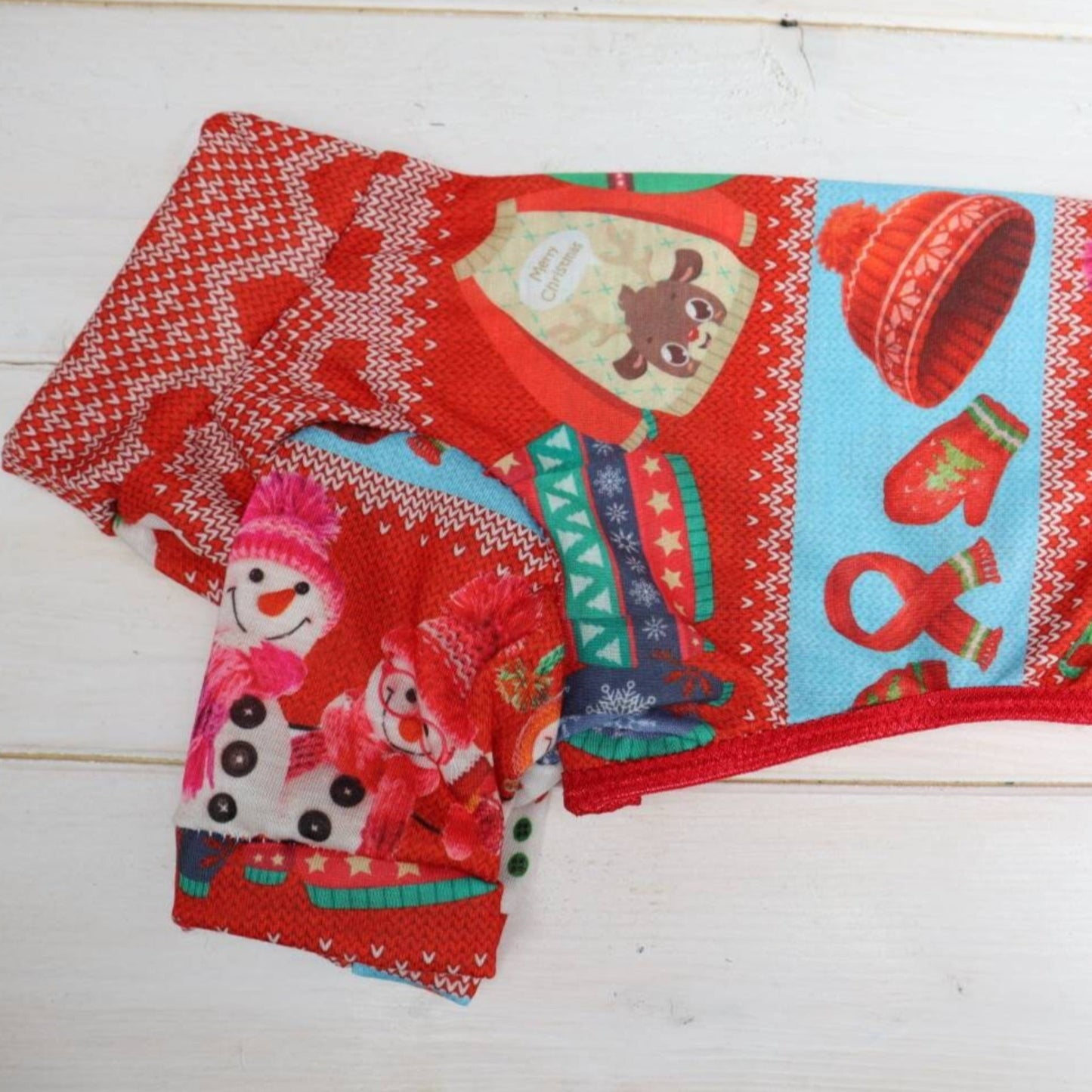 Christmas Jumper Design Suit in Lightweight Jersey Fabric Also Available as a Jumper or Tankie