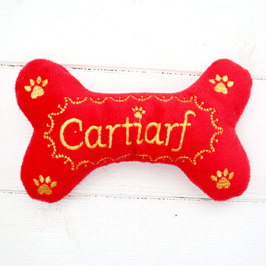 'Designer' Dog Plush Bone Toy Cartiarf