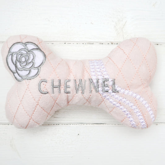 'Designer' Dog Plush Bone Toy Chewnel