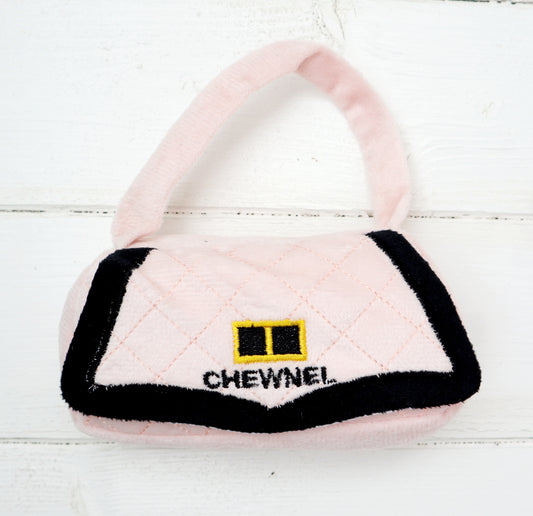 'Designer' Dog Plush Bag Toy Chewnel