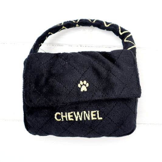 'Designer' Dog Plush Bag Toy Chewnel
