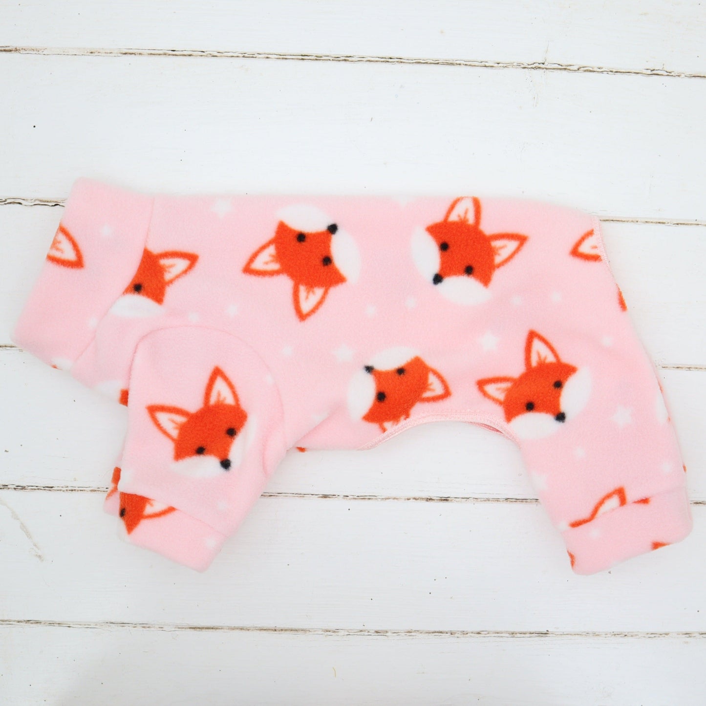 Waterproof Fleece Suit in Pink Fox Print Design Also Available as a Jumper Tankie or Coat