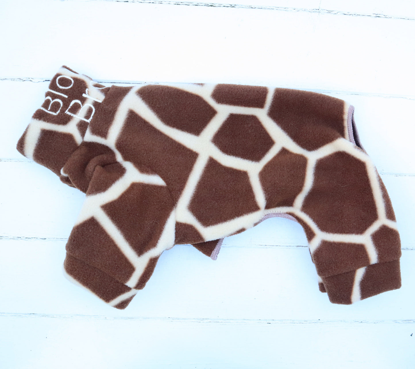 Waterproof Fleece Suit in Giraffe Print Design Also Available as a Jumper Tankie or Coat