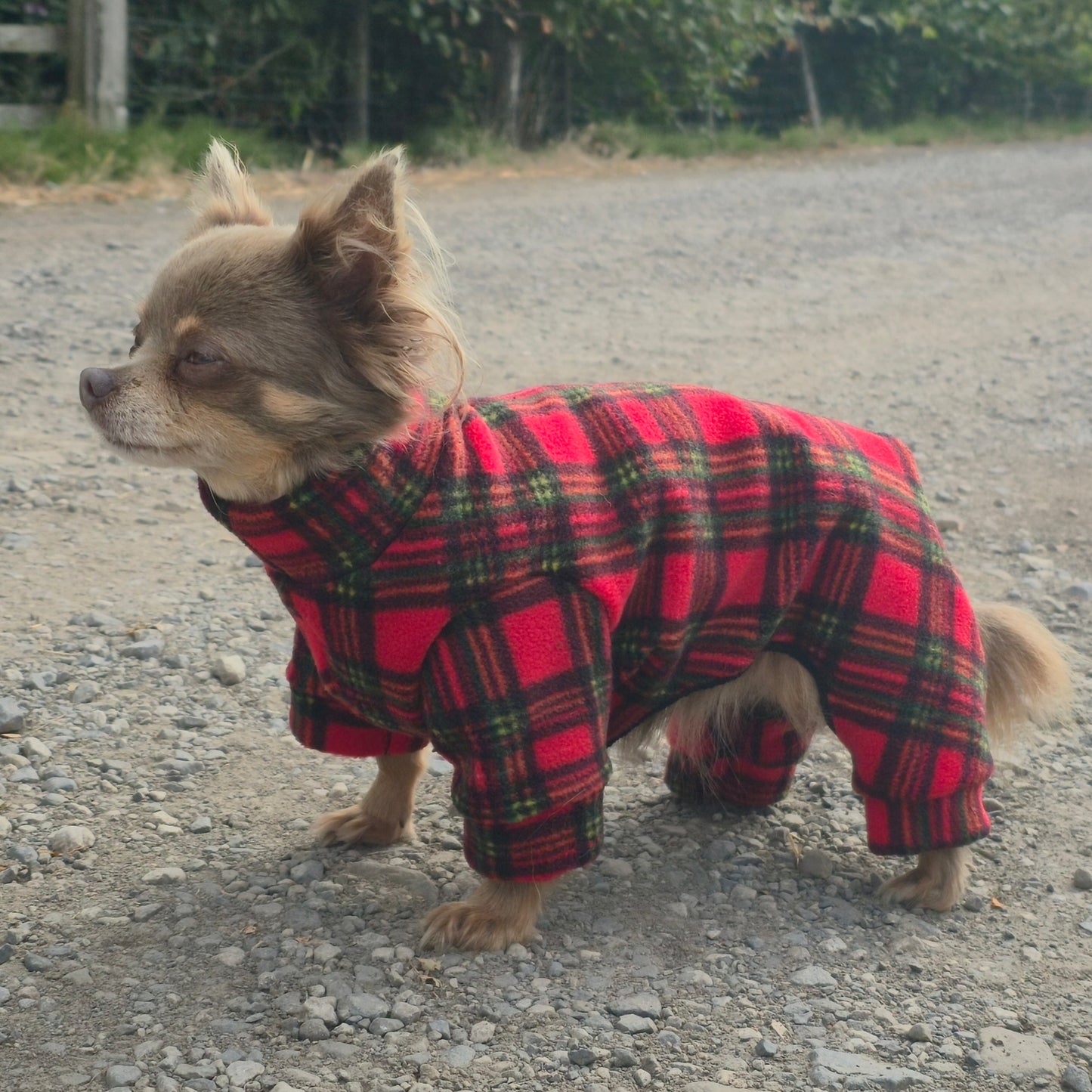 Christmas Tartan Waterproof Fleece Suit Also Available as a Jumper Tankie or Coat