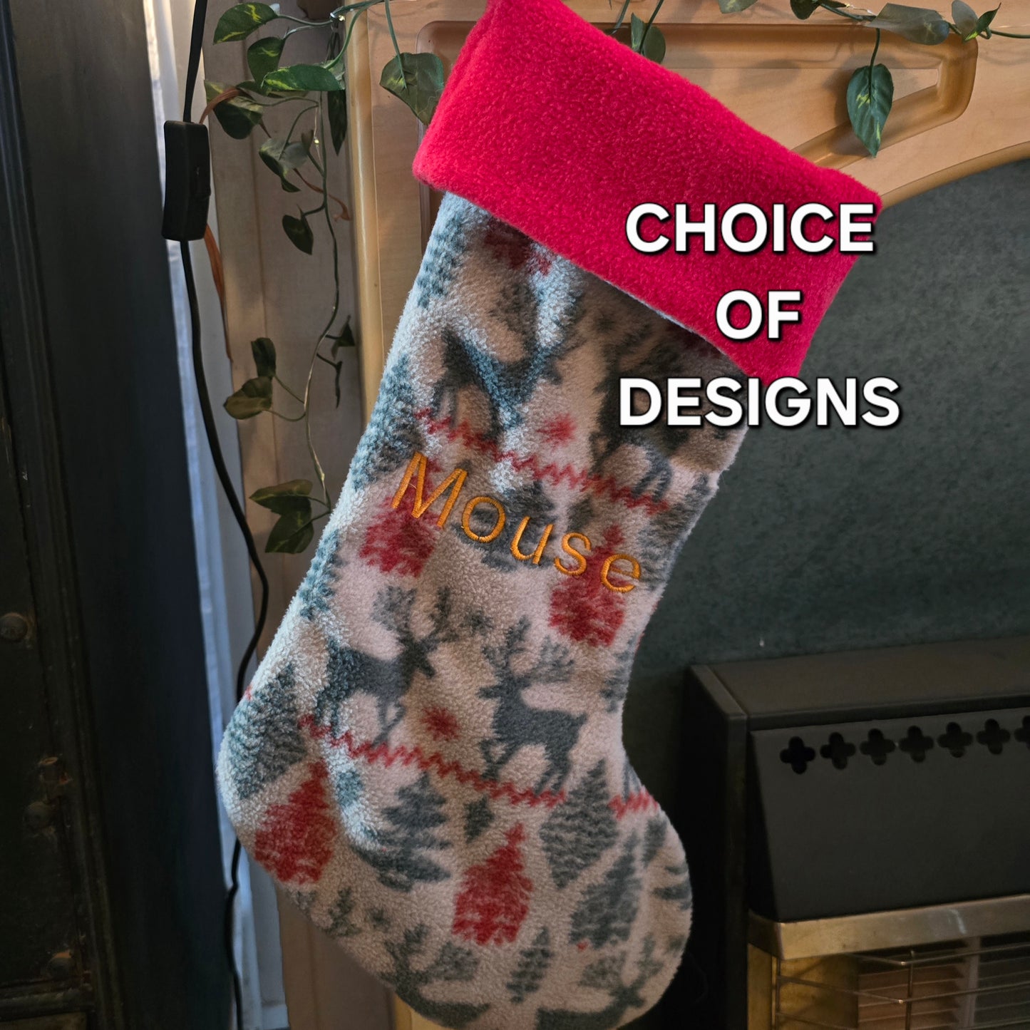Personalised Christmas Stocking CHOICE of Designs
