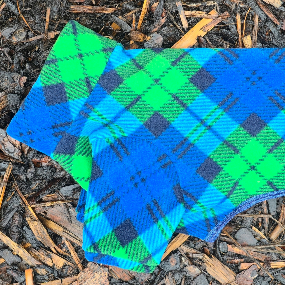 Waterproof Fleece Suit in Bright Tartan Check Print Design Also Available as a Jumper or Coat