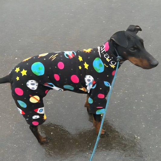 Waterproof Fleece Suit in Space Print Design Also Available as a Jumper Tankie or Coat