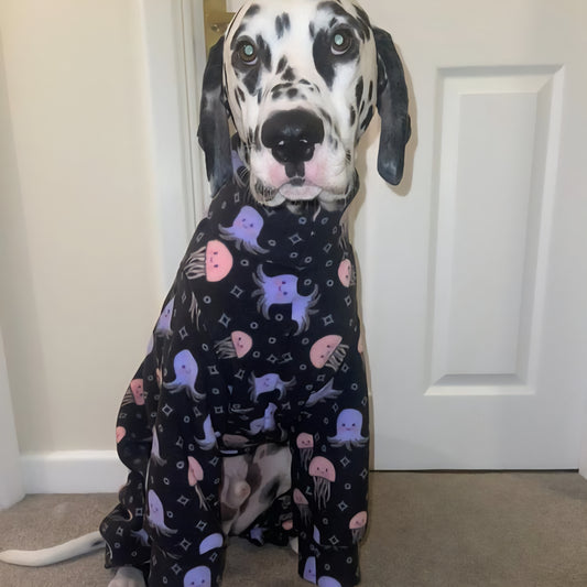 Waterproof Fleece Suit in Squid Print Design Also Available as a Jumper Tankie or Coat