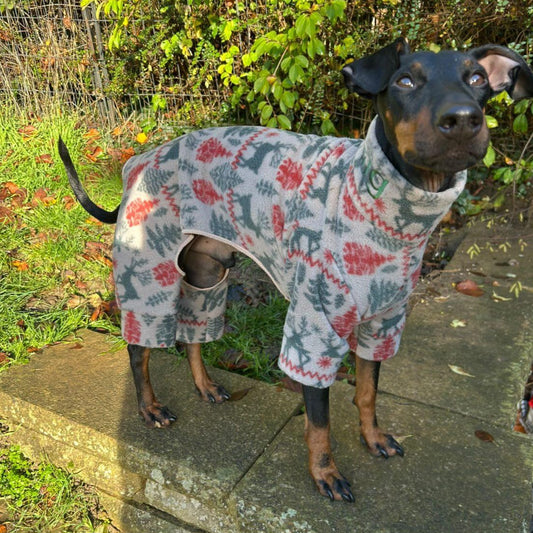 Christmas Nordic Reindeer Design Waterproof Fleece Suit Also Available as a Jumper or Coat