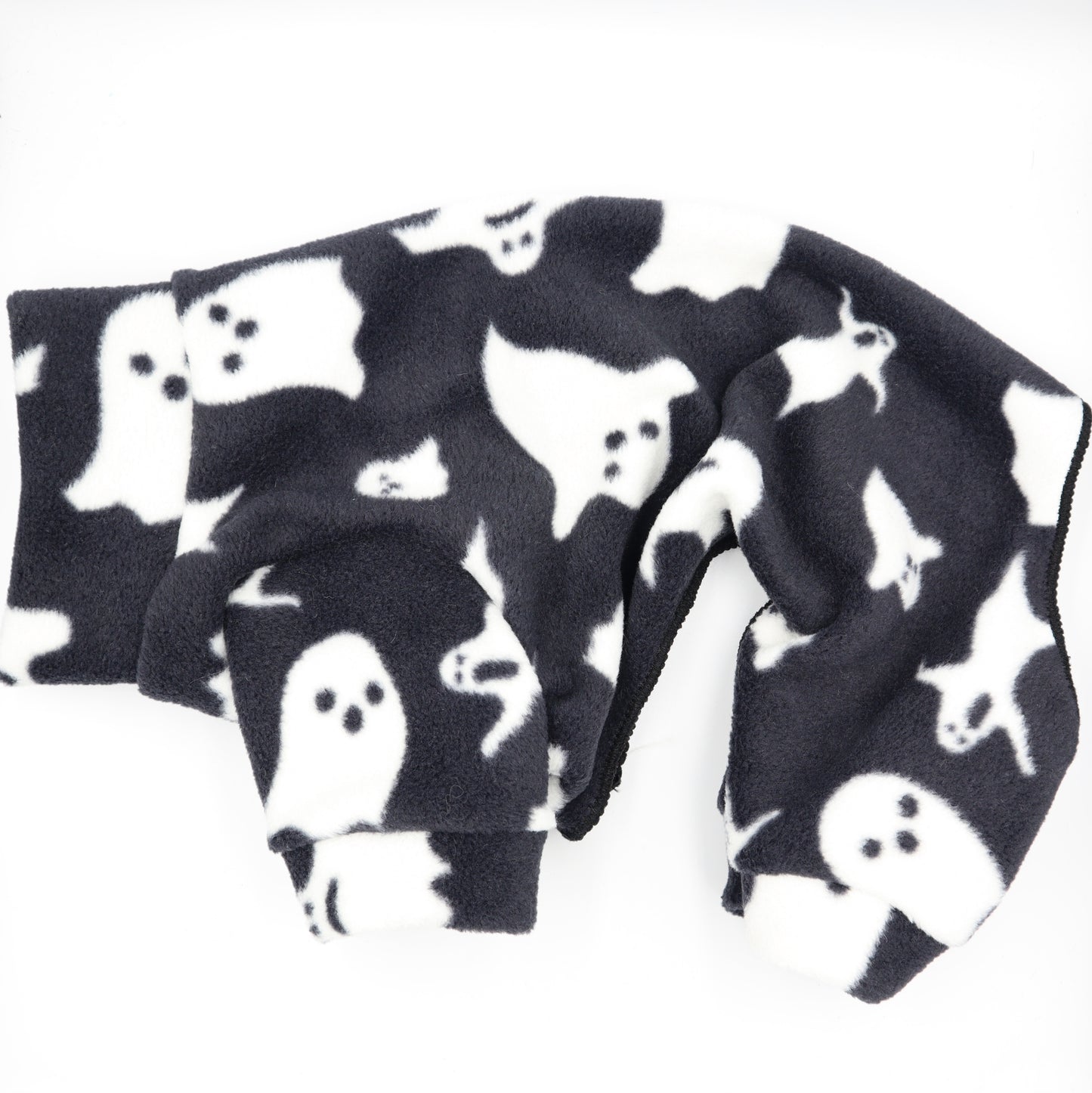 Waterproof Fleece Suit in Black Halloween Ghost Design Also Available as a Jumper Tankie or Coat