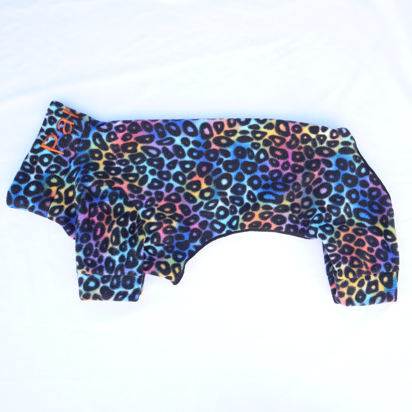 Rainbow Leopard Design Waterproof Fleece Suit Also Available as a Jumper or Coat