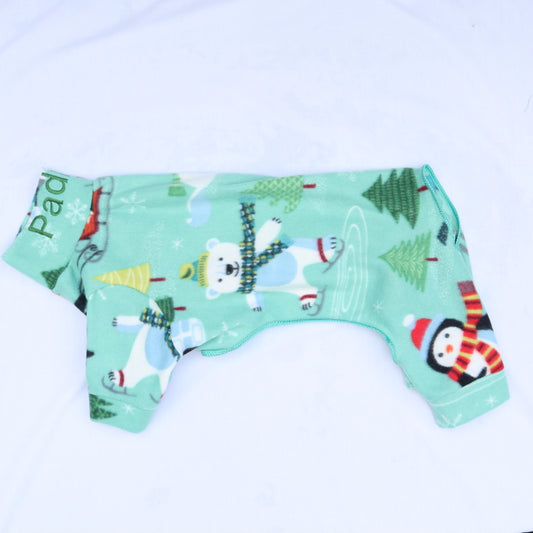 LIGHTWEIGHT Christmas Polar Bear & Penguin Design Waterproof Fleece Suit Also Available as a Jumper or Coat