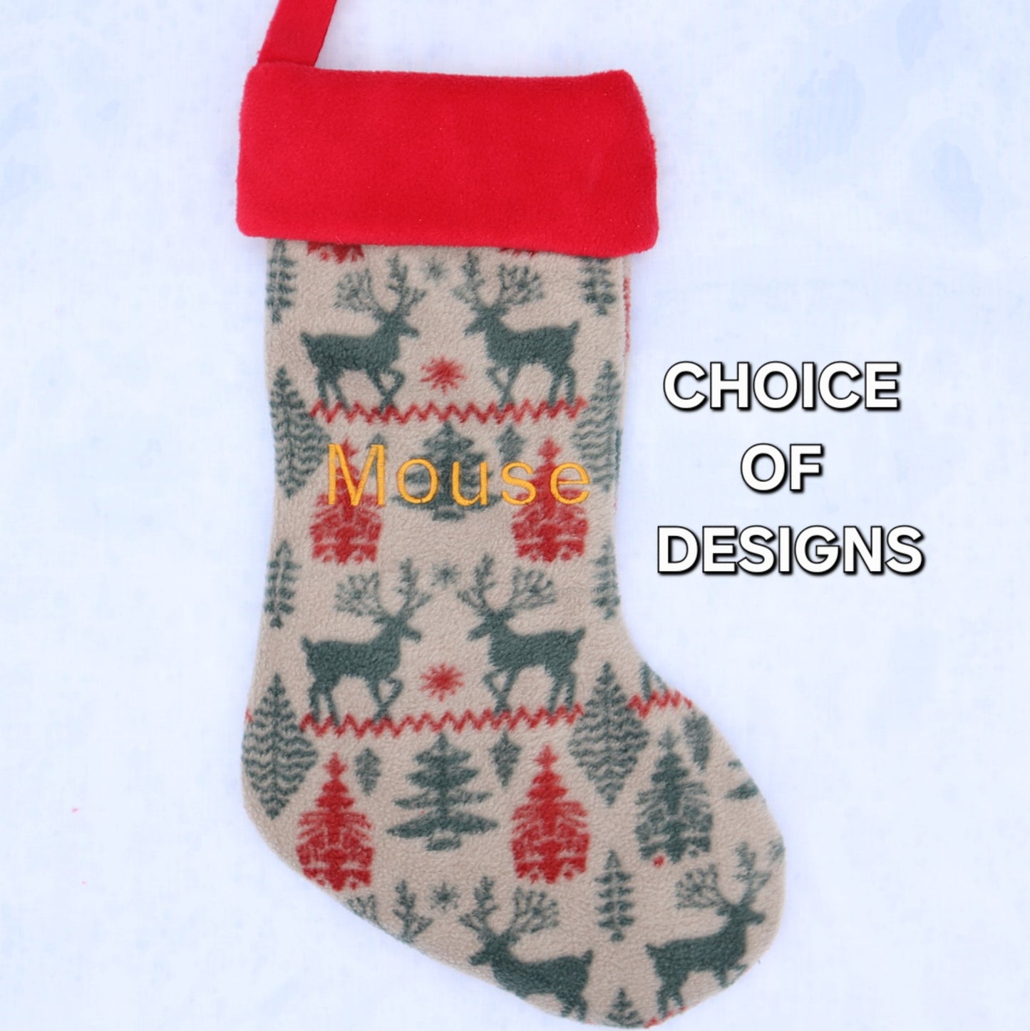Personalised Christmas Stocking CHOICE of Designs