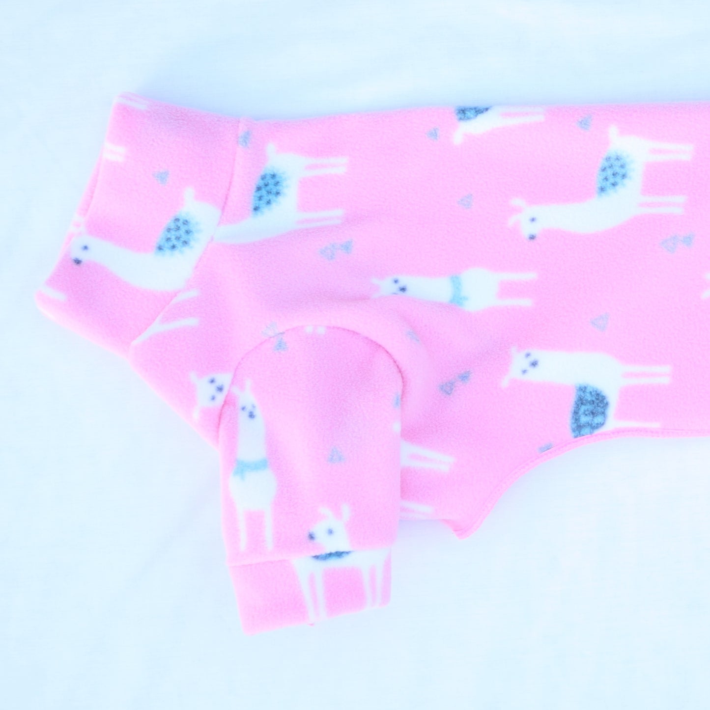 Waterproof Fleece Suit in Cute Pink Llama Design Also Available as a Jumper or Coat