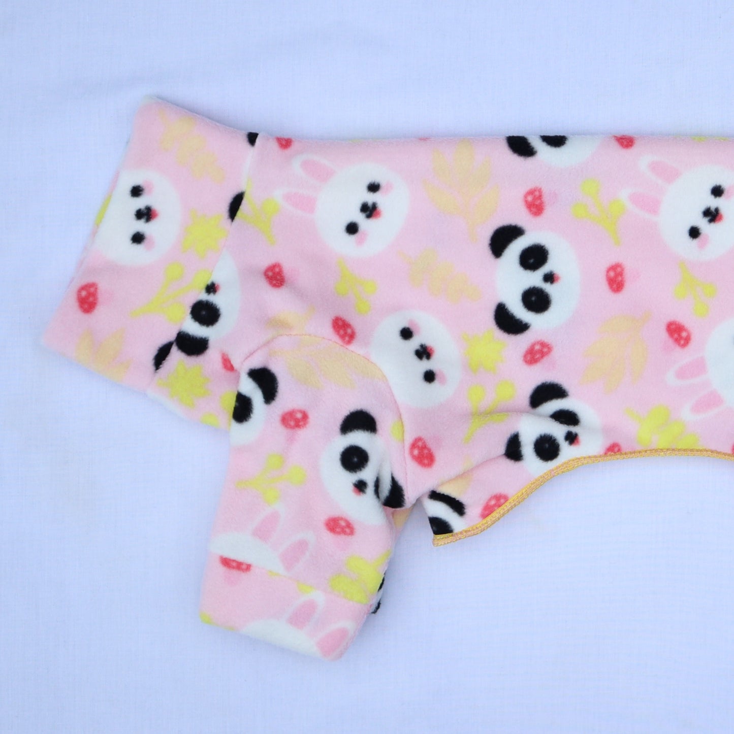 Waterproof Fleece Suit in Cute Pink Panda and Bunny Design Also Available as a Jumper or Coat
