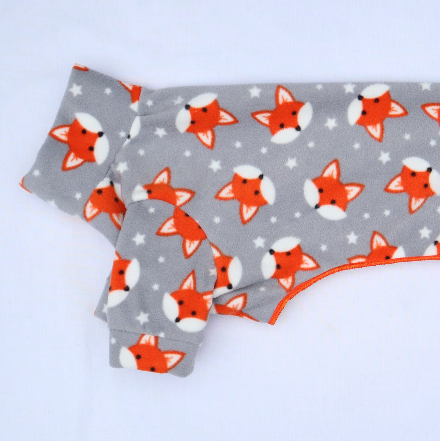 Waterproof Fleece Suit in Cute Grey Fox Design Also Available as a Jumper or Coat