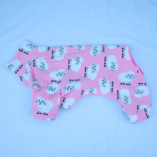 Cute Pink Sheep Design Waterproof Fleece Suit Also Available as a Jumper or Coat