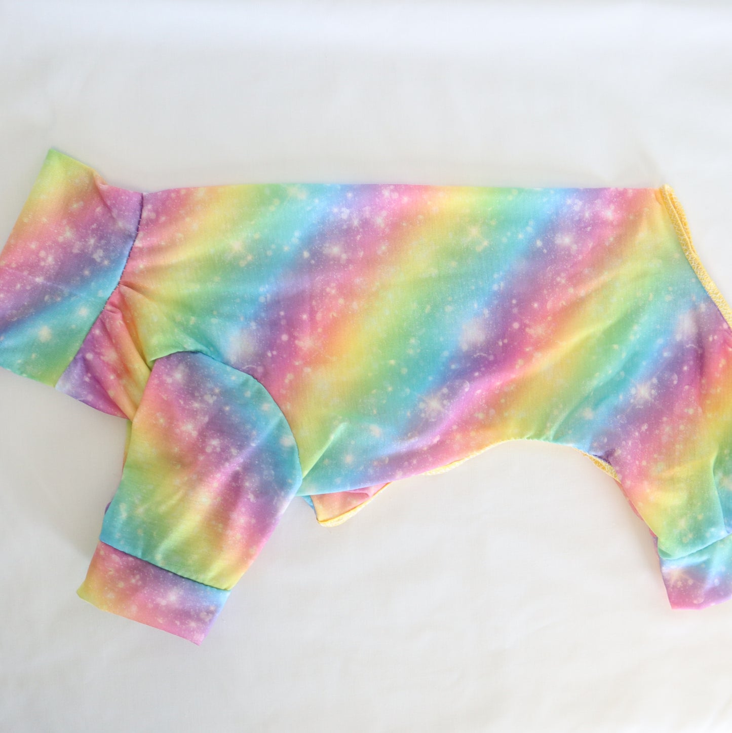 Lightweight T Shirt Style Fabric in Rainbow Design Also Available as a Jumper