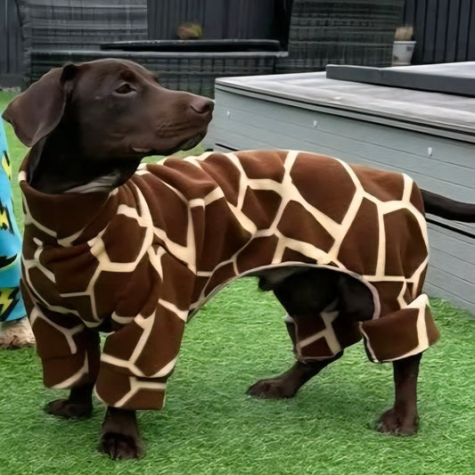 Waterproof Fleece Suit in Giraffe Print Design Also Available as a Jumper Tankie or Coat